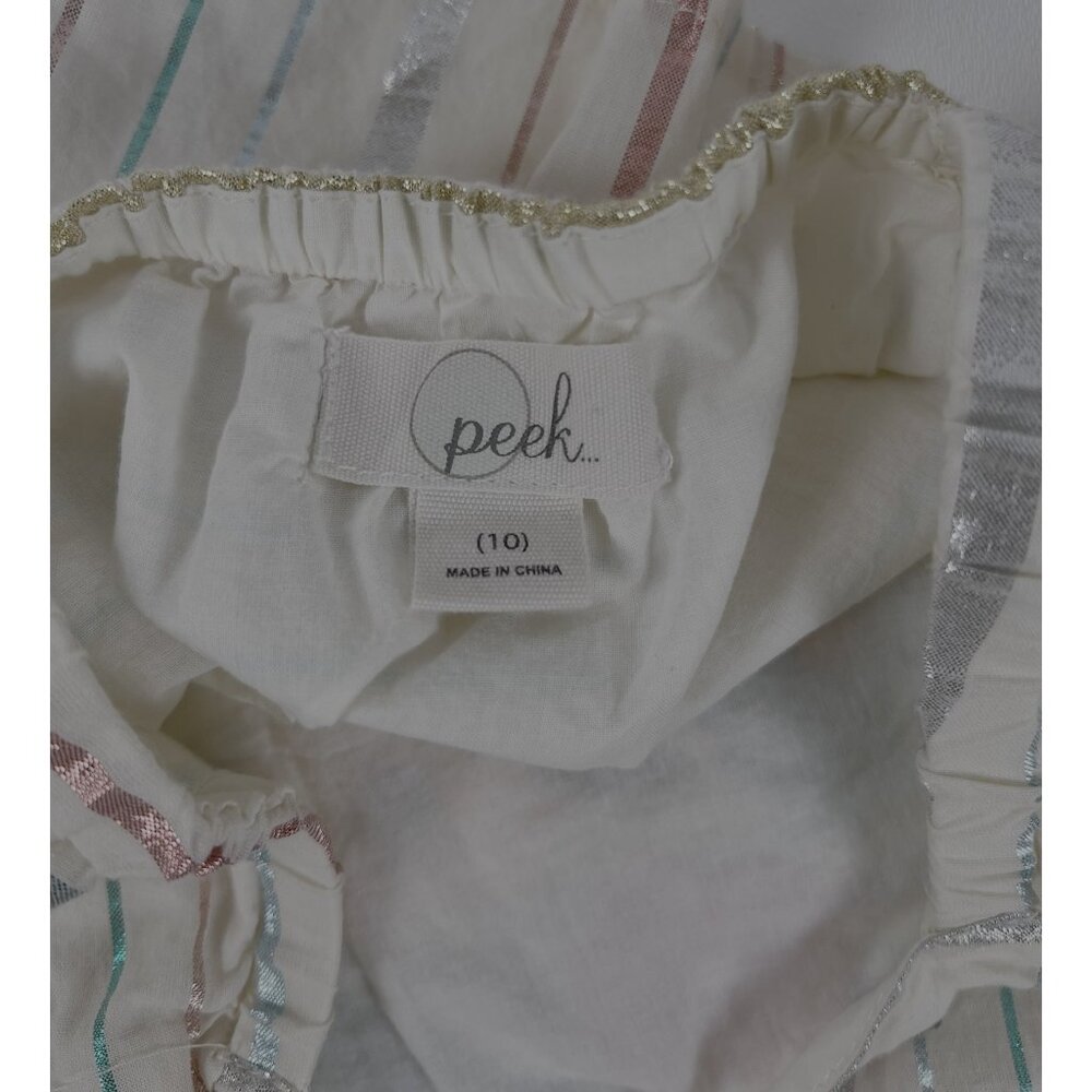 Peek Embroidered Metallic Striped Top - Picture 8 of 10
